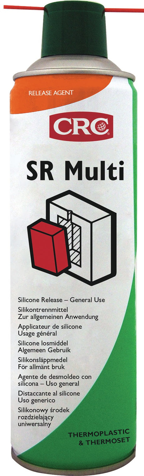 CRC Formentrennmittel SR MULTI farblos 500 ml Spraydose – Silikonhaltiges Trennmittel für Kunststoff und Gummi