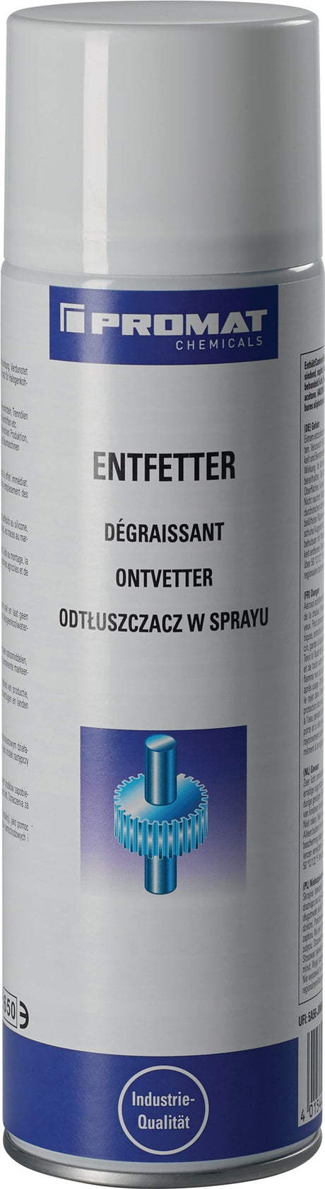 PROMAT CHEMICALS Entfetter 500 ml Spraydose – Silikonfreier Industriereiniger mit Sofortwirkung