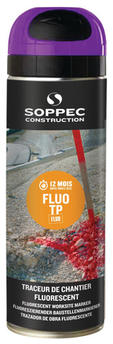 SOPPEC Baustellenmarkierspray FLUO TP neongrün 500 ml – 12er Pack, leuchtstark & präzise