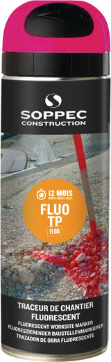 SOPPEC Baustellenmarkierspray FLUO TP neongrün 500 ml – 12er Pack, leuchtstark & präzise