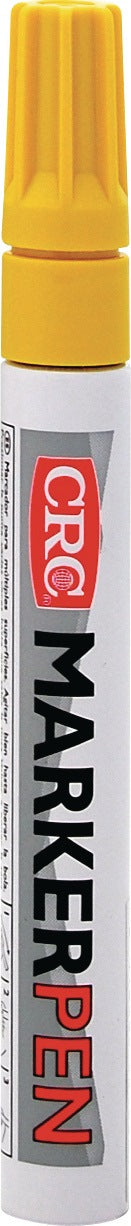 CRC Permanentmarker MARKERPEN gelb – wasserfester Industrie-Marker, Strichbreite 1–4,5 mm
