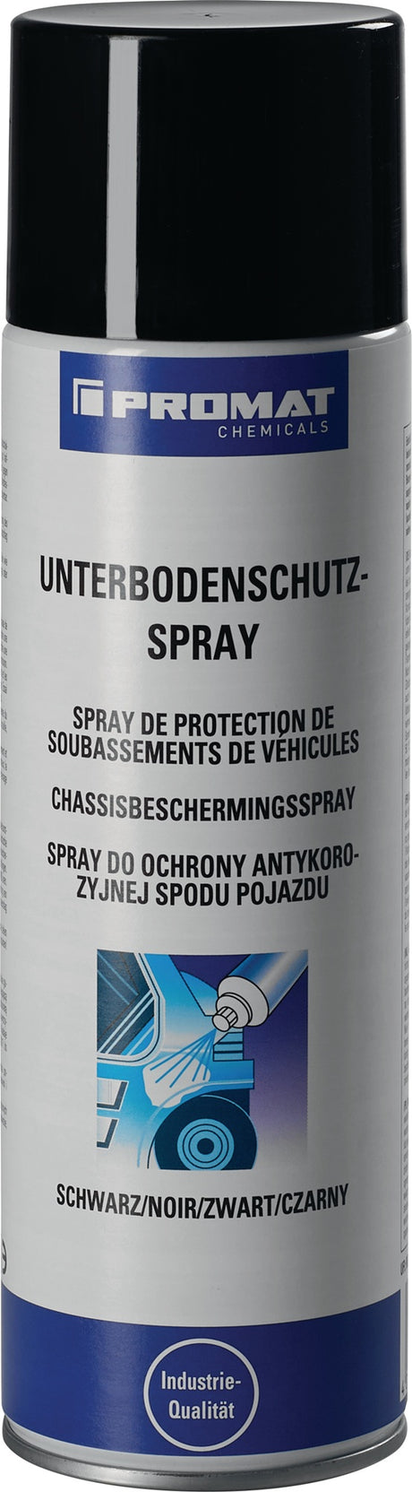 PROMAT CHEMICALS Unterbodenschutz-Spray schwarz 500 ml – 12er-Pack, Steinschlagschutz