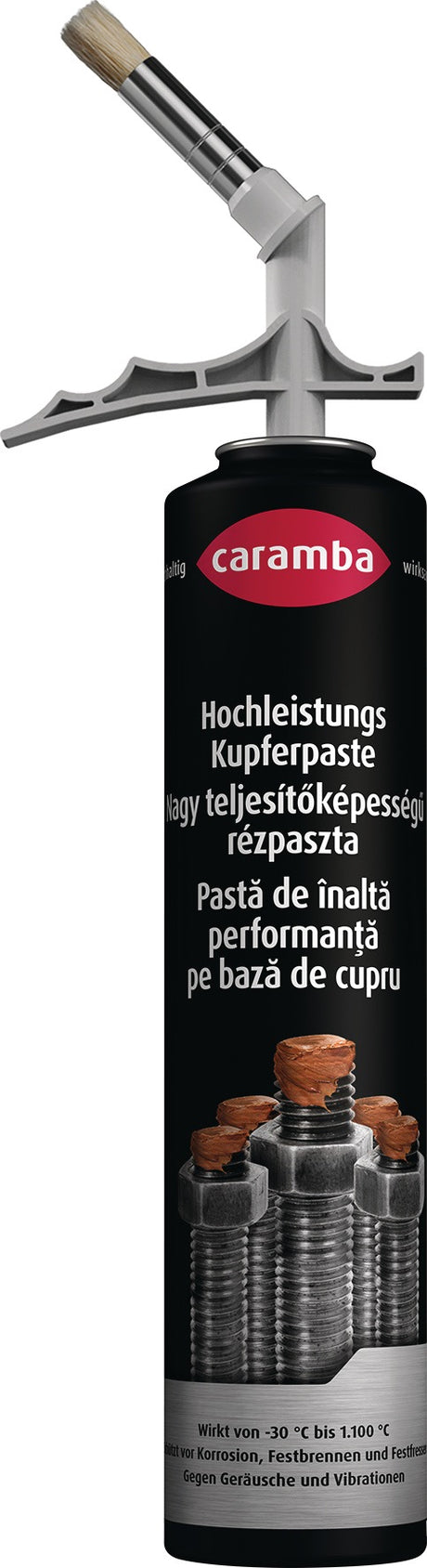 CARAMBA Hochleistungskupferpaste 200 ml Pinseldose – Hitzebeständig bis 1100 °C, Korrosionsschutz