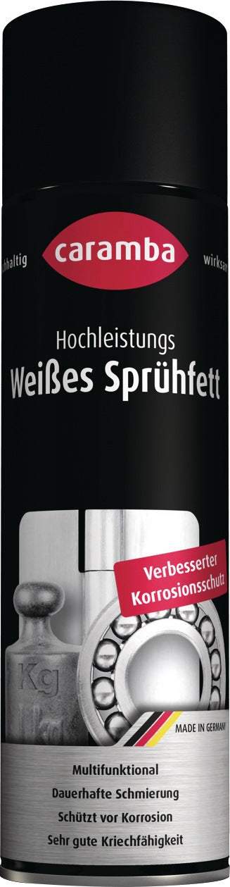 CARAMBA Hochleistungs Weißes Sprühfett 500 ml – 6er Pack, PTFE, -30 bis +150°C