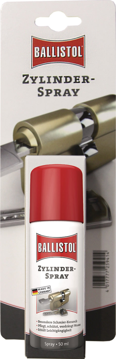 BALLISTOL Zylinderspray 50 ml – Schmier-Keramik für Schlösser & Beschläge, 6er-Pack