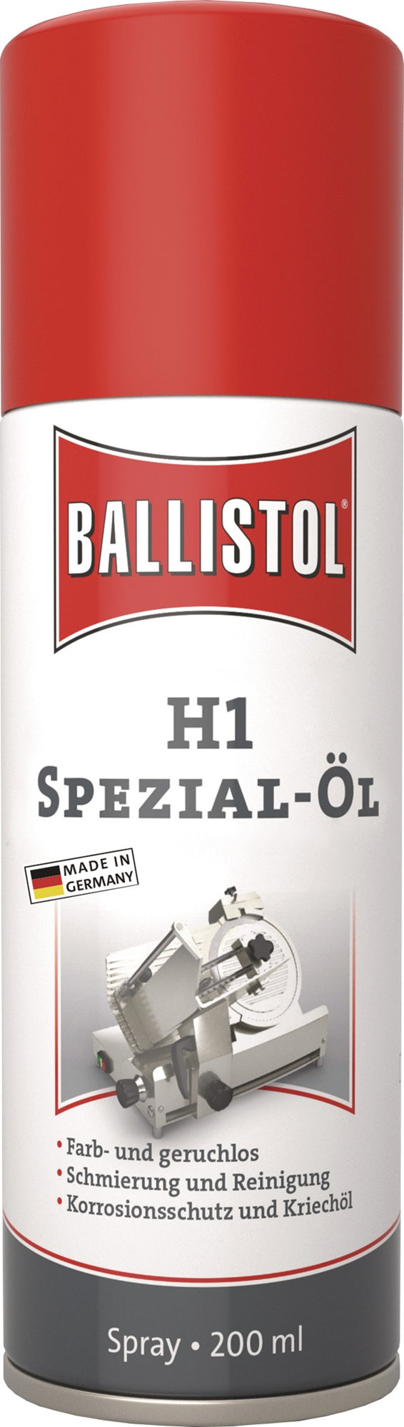 BALLISTOL Spezial-Öl H1 200 ml Spraydose – NSF-H1-zertifiziertes Universalspray für die Lebensmittelindustrie