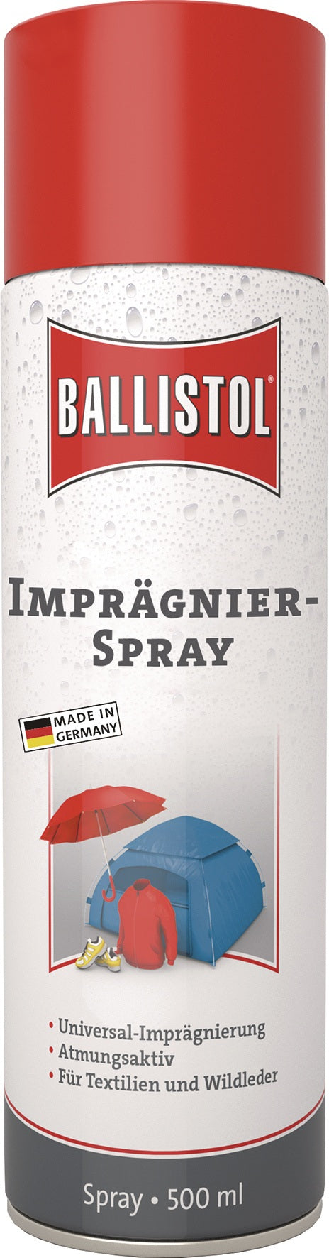 BALLISTOL Imprägnierspray für Natur-/Kunstfasern und Leder, 200 ml Spraydose – wasser- und schmutzabweisend