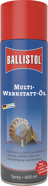 BALLISTOL Multi-Werkstattöl 400ml Spraydose – Universalspray mit Rostschutz