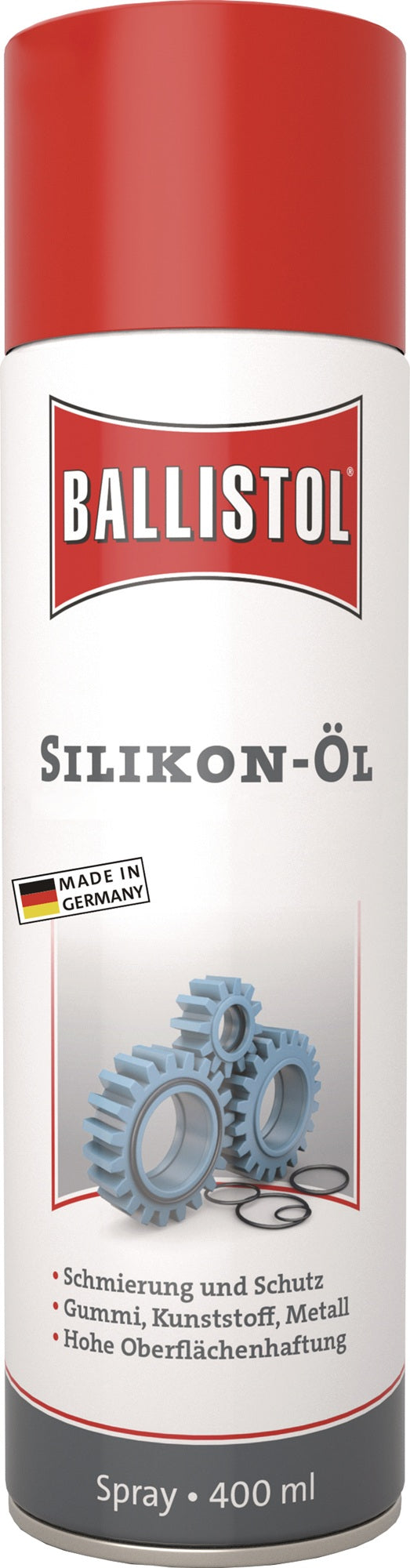 BALLISTOL Silikon-Öl farblos 400 ml Spraydose – 6er-Pack, schmiert & schützt Gummi, Kunststoff, Metall