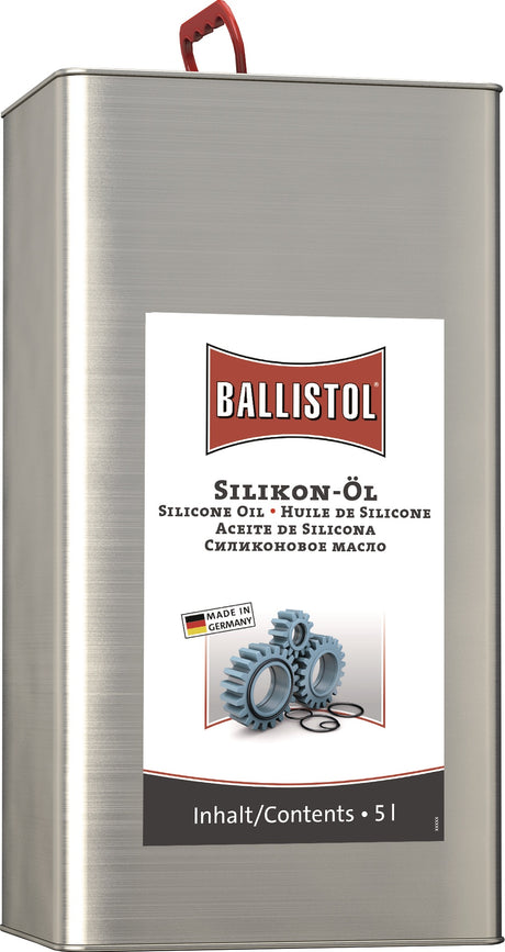 BALLISTOL Silikon-Öl farblos 5l Kanister – Pflegt, schützt und schmiert Gummi, Kunststoff und Metall