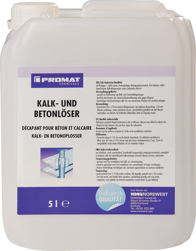 Kalk-/Betonlöser 5 l Kanister PROMAT CHEMICALS – Stark saures Reinigungskonzentrat