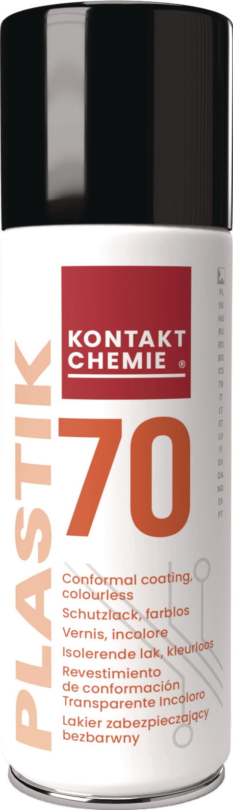 PLASTIK 70 Schutz- und Isolierlack farblos 200 ml Spraydose von KONTAKT CHEMIE
