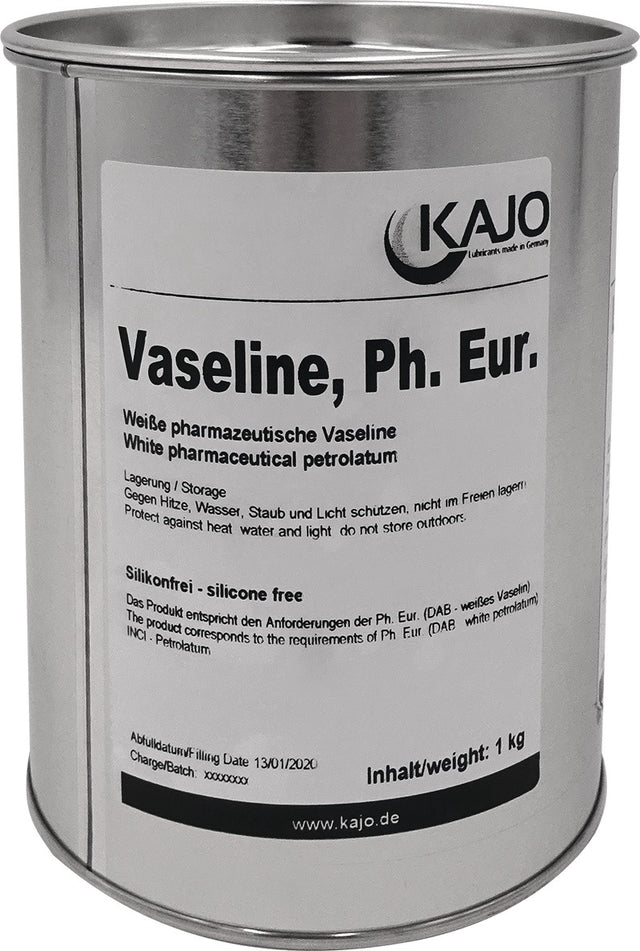 KAJO Vaseline 1 kg weiß DAB10 Dose – Pharmazeutische Mehrzweckvaseline, 10er-Pack