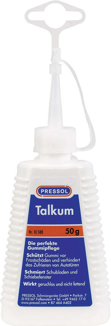PRESSOL Talkum 50g Spritzkännchen – Gummipflege & Frostschutz