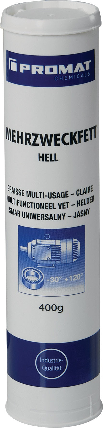 PROMAT CHEMICALS Mehrzweckfett 400g hell Kartusche – Lithiumverseift, wasserbeständig, -30 bis +120°C