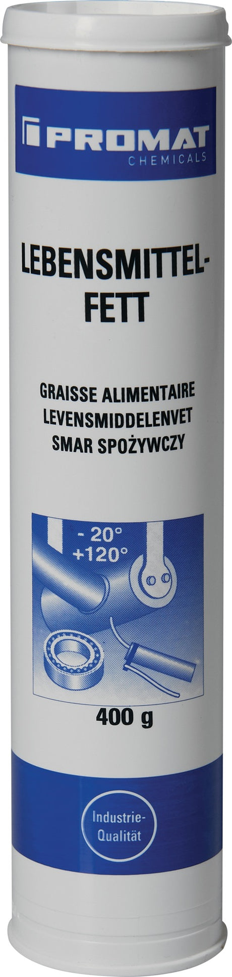 PROMAT CHEMICALS Lebensmittelfett NSF-H1 naturfarben hell 400g Kartusche – 12 Stück
