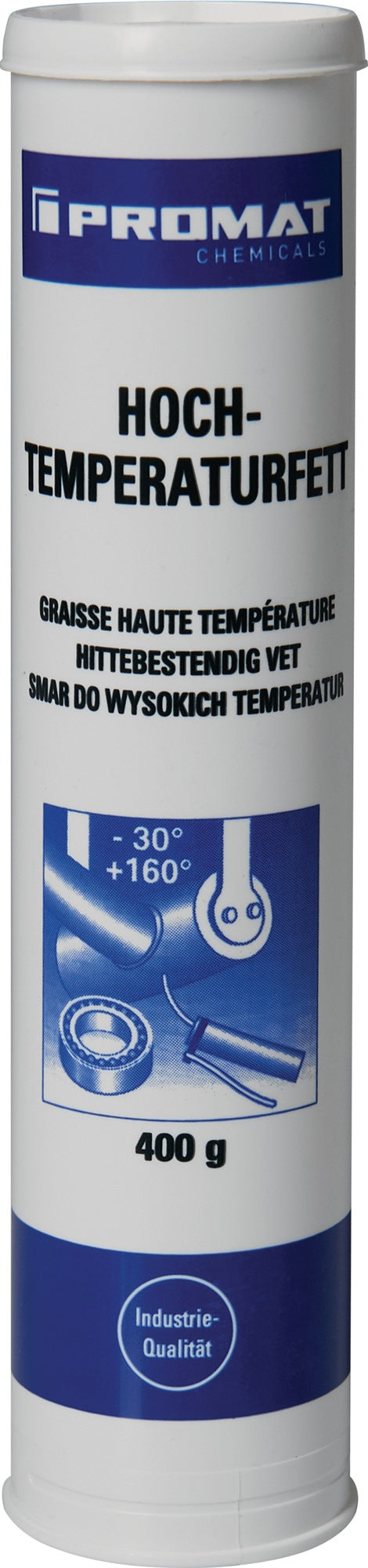 PROMAT CHEMICALS Hochtemperaturfett hell 400g Kartusche – KP 2P-30, -30 bis +160 °C