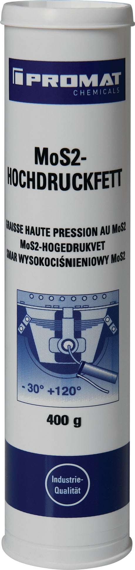 PROMAT CHEMICALS MoS² Hochdruckfett schwarzgrau 400g Kartusche – 12 Stück