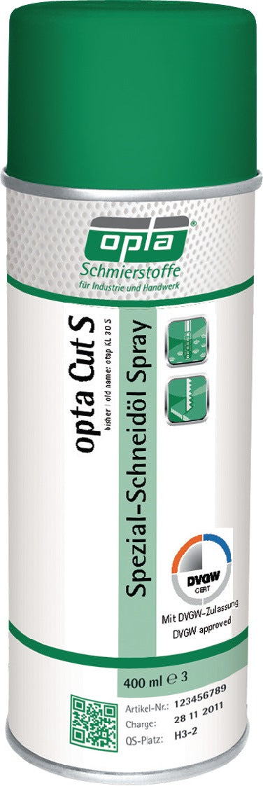 OPTA Spezialschneidöl Cut S DVGW 400 ml Spraydose – DVGW-geprüft, mineralölfrei