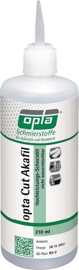 OPTA Gewindeschneidöl Cut Akafil 210 ml Flasche – Hochviskoses Schneidöl für schwer zerspanbare Werkstoffe