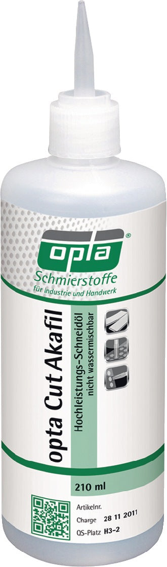 OPTA Gewindeschneidöl Cut Akafil 210 ml Flasche – Hochviskoses Schneidöl für schwer zerspanbare Werkstoffe