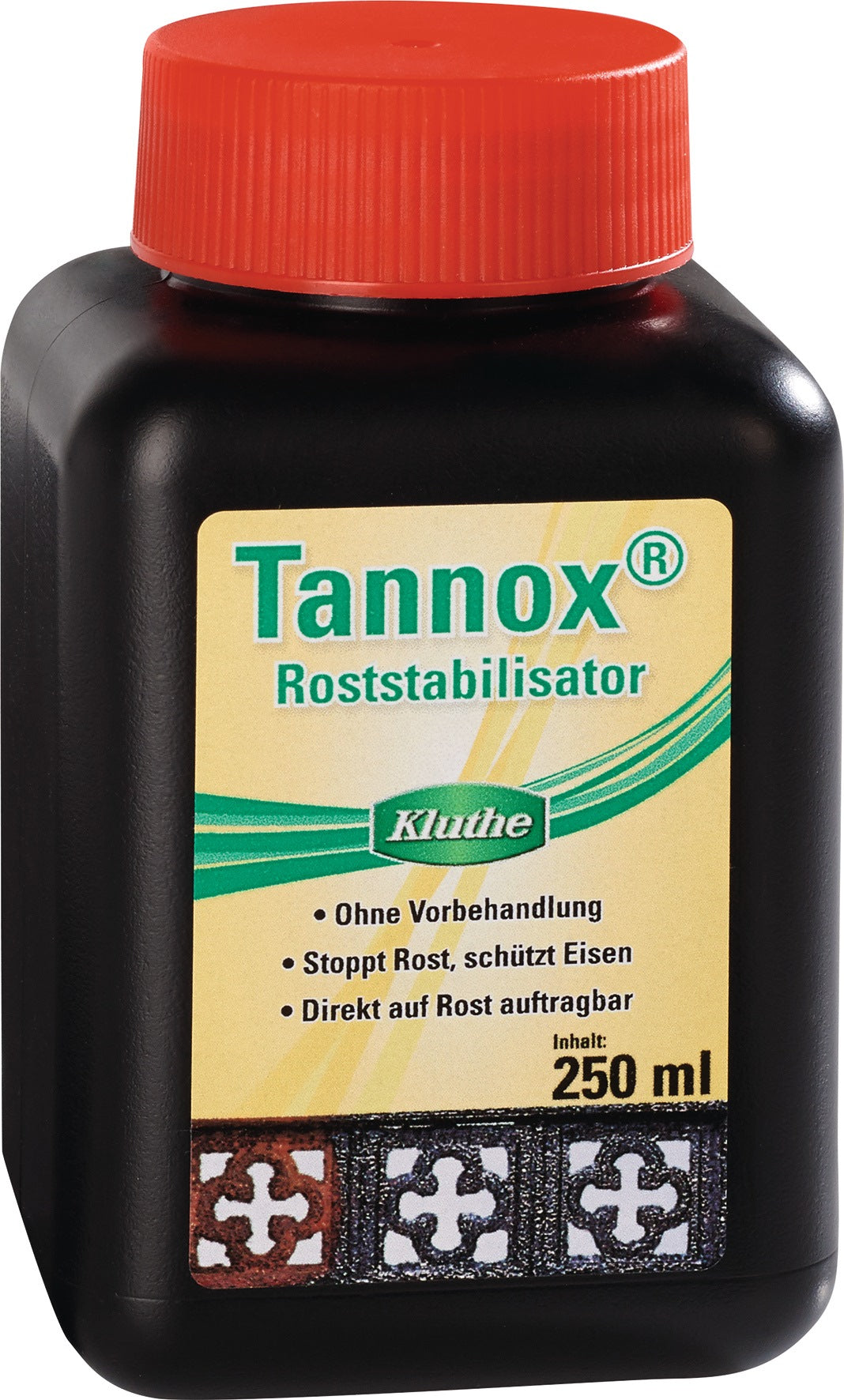 KLUTHE Roststabilisator Tannox® 250 ml Flasche – Stoppt Rost und schützt Eisen- und Stahlteile
