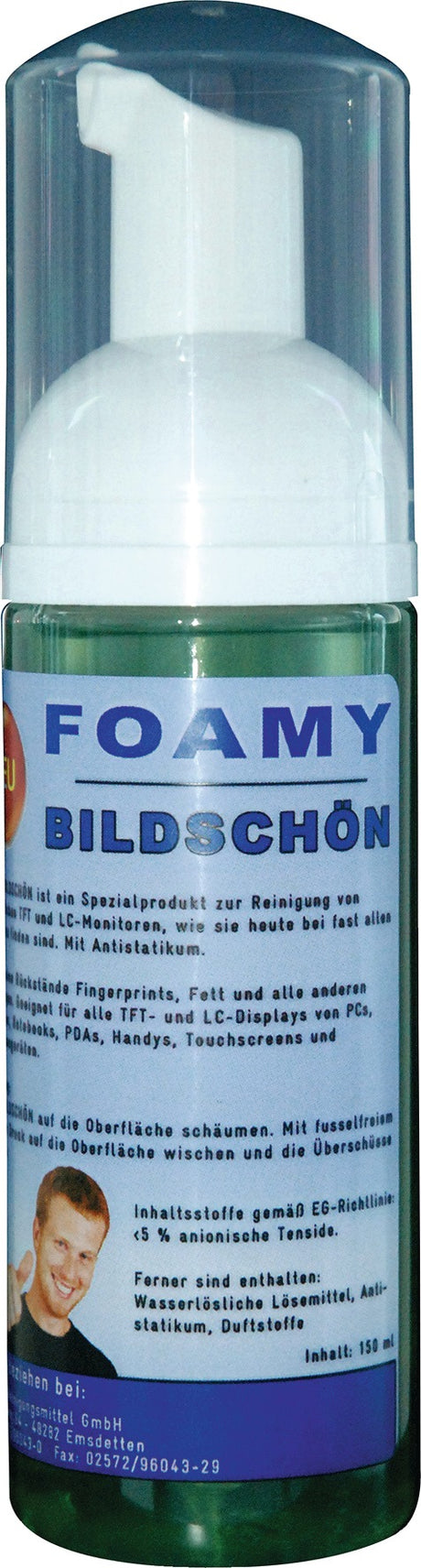 NOVADUR Bildschirmreiniger Foamy Bildschön 150 ml Schaumflasche – antistatisch
