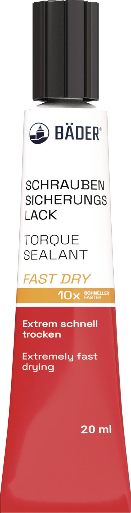 BÄDER Schraubensicherungslack Fast Dry gelb 20 ml Tube – 10 Stück