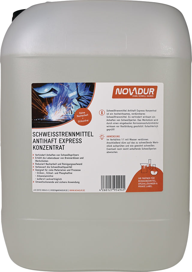 NOVADUR Schweißtrennmittel Express 10,1 kg Kanister – Konzentrat mit Korrosionsschutz