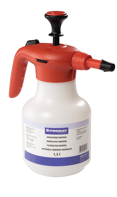 PROMAT CHEMICALS Universaldrucksprüher 1,5 l mit FPM-Dichtung und Kunststoffdüse