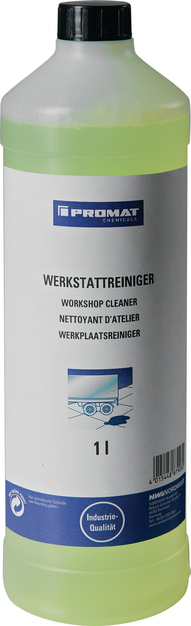 PROMAT CHEMICALS Werkstattreiniger 1l Flasche – Konzentrat für öl- und fettlösende Reinigung