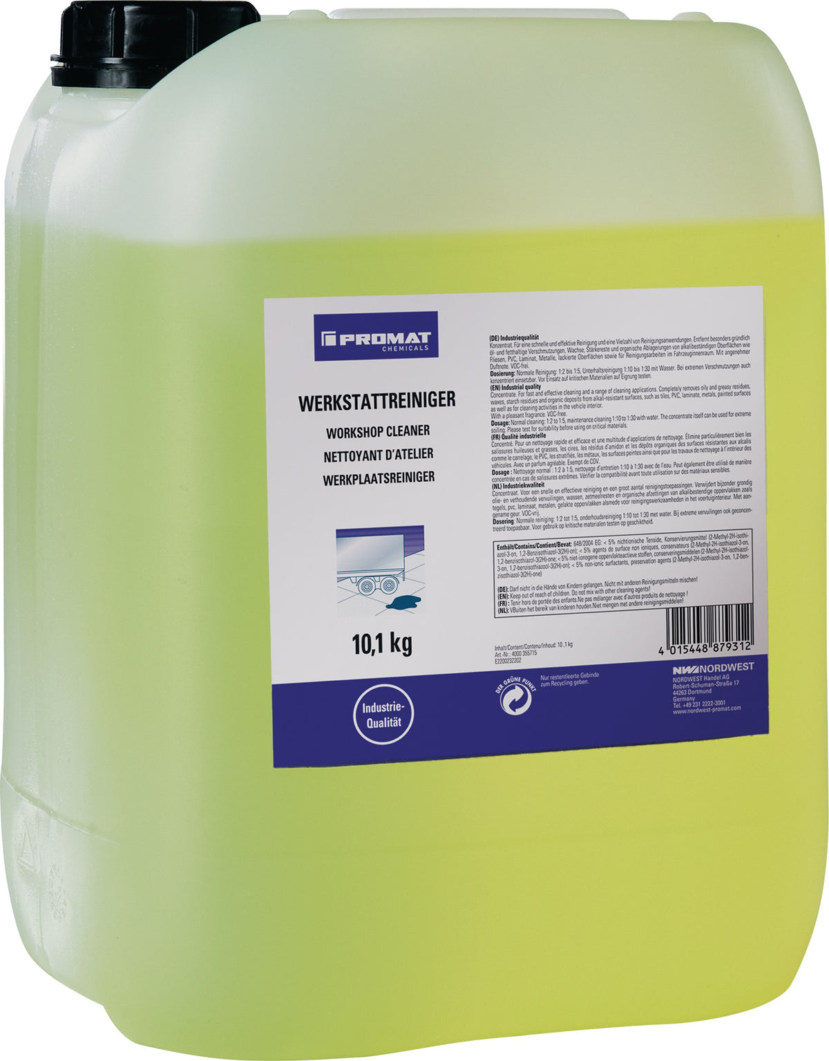 PROMAT CHEMICALS Werkstattreiniger 1l Flasche – Konzentrat für öl- und fettlösende Reinigung