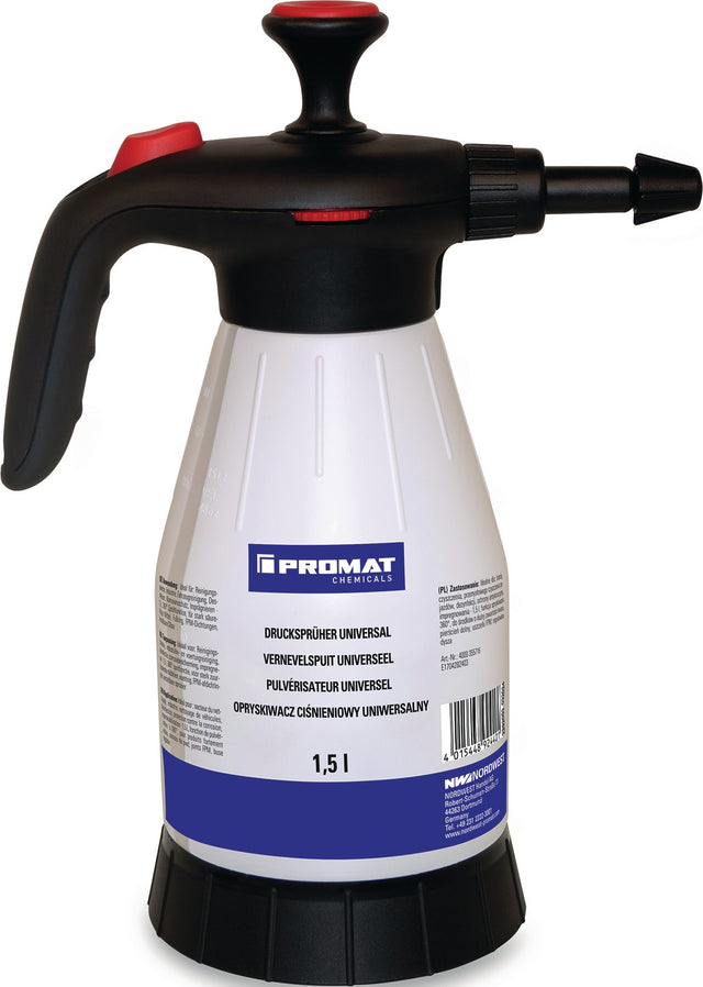 Drucksprüher 360° FPM 1,5 l PROMAT CHEMICALS – Chemikalienbeständig, 3 bar