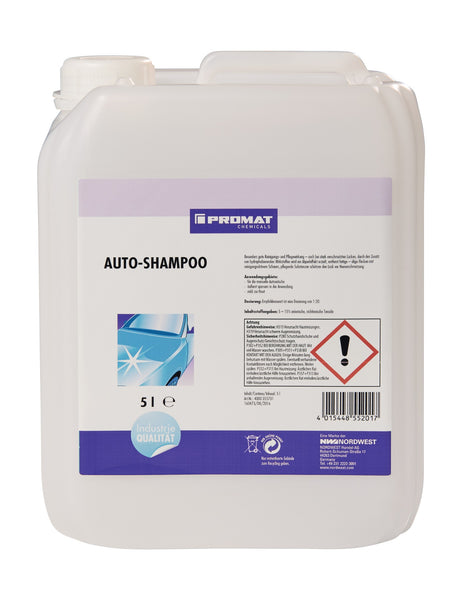 PROMAT CHEMICALS Autoshampoo 5 l Kanister – Reinigungsschaum mit Abperleffekt