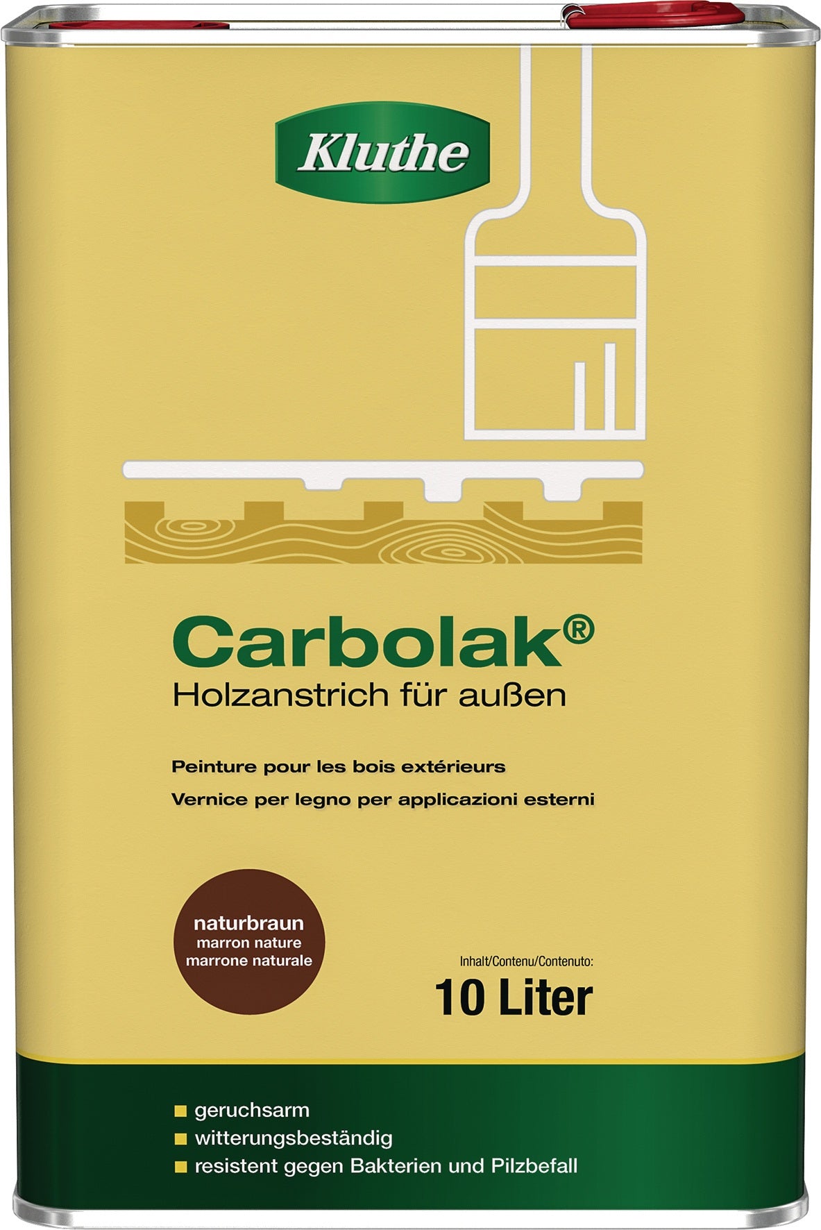 KLUTHE Imprägniermittel Carbolak® naturbraun 5 l Kanister – Holzschutz für außen