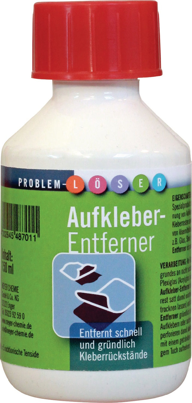 Aufkleberentferner 150 ml Flasche MEYER – pastös, für senkrechte Flächen, 6er-Pack