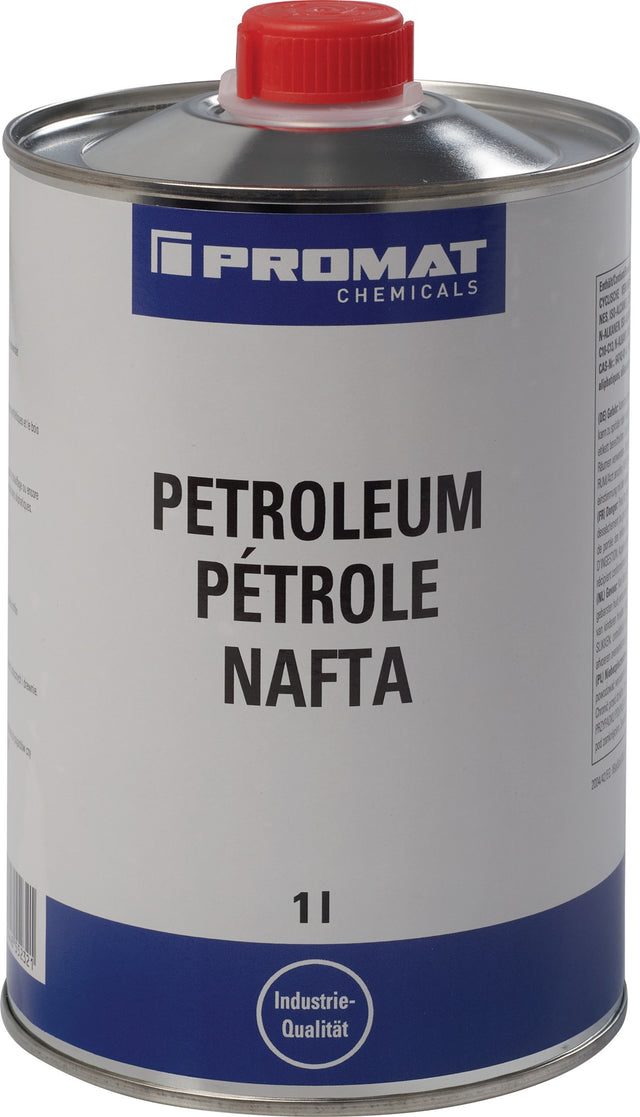 PROMAT CHEMICALS Petroleum 1l Dose – Langsam verdunstendes Reinigungsmittel für Metall, Kunststoff und Glas