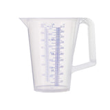 PRESSOL Messbecher 0,5 l mit blau bedruckter Skala aus Polypropylen – transparent, lebensmittelecht
