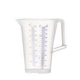 PRESSOL Messbecher 0,5 l mit blau bedruckter Skala aus Polypropylen – transparent, lebensmittelecht