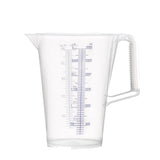 PRESSOL Messbecher 0,5 l mit blau bedruckter Skala aus Polypropylen – transparent, lebensmittelecht