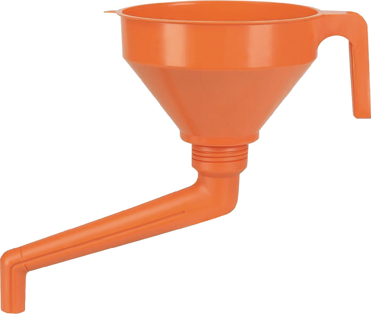 PRESSOL Trichter 160 mm HDPE 1,2 l mit Winkelrohr und Edelstahlsieb – 3 Stück