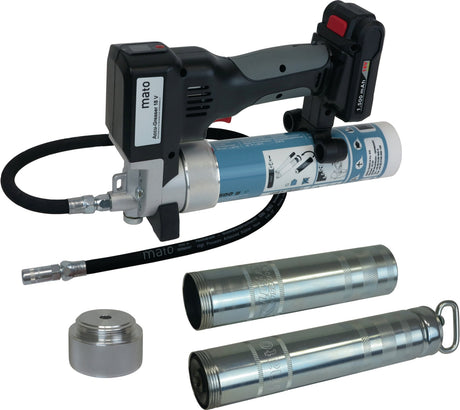 MATO Akku-Fettpresse STANDARD-S-LSP 18 V / 1500 mAh mit Zubehör im Koffer