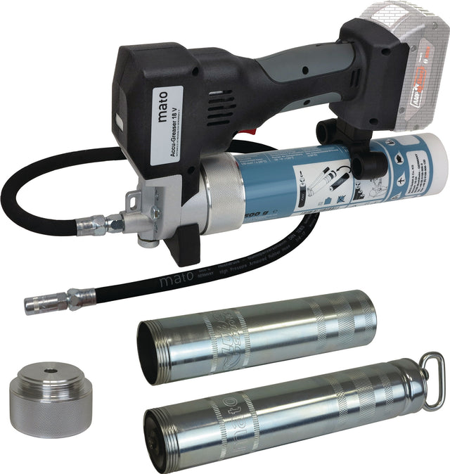 MATO Akku-Fettpresse Accu-Greaser 18 V Basic-S-LSP geschlossen – für 400 g und 500 g Kartuschen