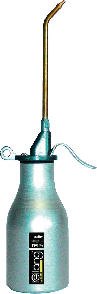 REILANG Öler MERKUR Alu 200 ml mit Doppelpumpe – Ganzmetall-Öler für kopfüber Einsatz