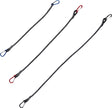 UNITEC Gepäckspannerset 3-teilig Länge 60, 80, 100 cm mit Karabinerhaken