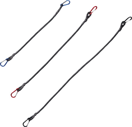 UNITEC Gepäckspannerset 3-teilig Länge 60, 80, 100 cm mit Karabinerhaken