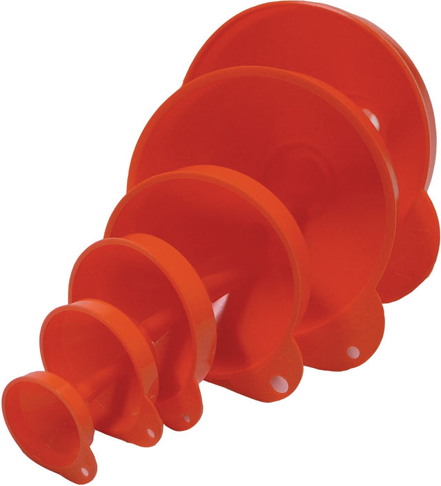 MAX4CAR Trichter-Set 6-teilig 50–160 mm HD-PE lebensmittelecht mit Entlüftungsstegen