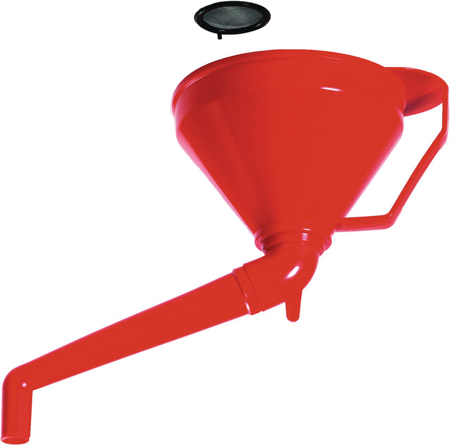 MAX4CAR Trichter 160 mm HD-PE mit abgewinkeltem Rohr, Feinsieb