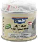 PRESTO 2K-Feinspachtel weiß mit rotem Härter – 6x 250g Dosen