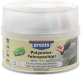 PRESTO 2K-Feinspachtel weiß mit rotem Härter – 6x 250g Dosen